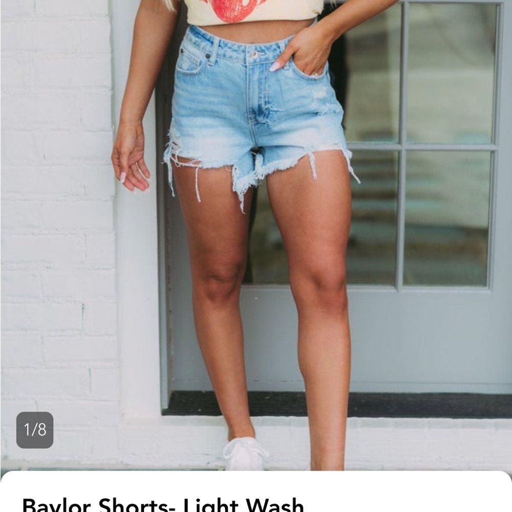 Baylor Shorts Light Wash - These Three Boutique - Size M